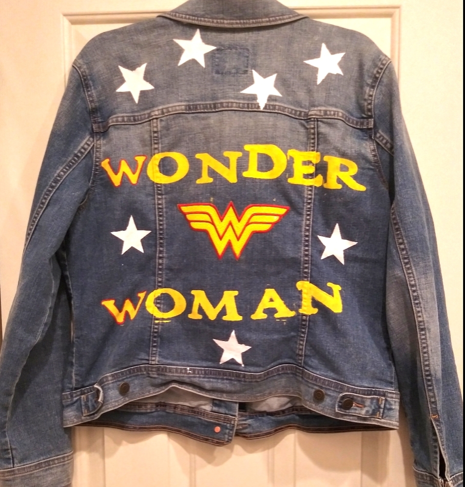 Old Navy Hand-painted Denim Jacket